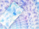 雪の結晶ラッピングペーパー（デザインペーパー）パープル～ブルー系１０枚の画像