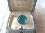 ヴィンテージ　 Bermuda-Blue･Green Aurora（18㎜）クラシカルネックレス