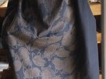 綿麻と久留米絣のコクーンワンピースの画像