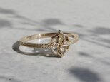 K18 4petal flower ring Ⅰ[R069K18YG]の画像