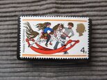 イギリス　クリスマス切手ブローチ6838の画像