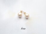 《再販》【k14gf】コットンパールスタッドピアス キスカ8mmの画像
