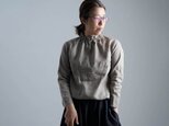 【M】雅亜麻 Linen Top タートル ネック インナー 袖スリット/榛色(はしばみいろ) p014a-hbm1-ｍの画像