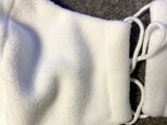 SALE  冬マスク　ホワイトマイクロフリース  エアーマスク オトナLサイズの画像