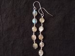 【再入荷】送料無料【silver】ラブラドライトのロングピアス／ labradorite・long