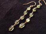 送料無料【k14gf】ペリドットのロングピアス／peridot