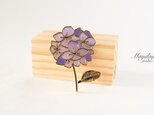 『淡いパープルの紫陽花のブローチ』上品の画像