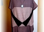カシミヤ手織りポンチョ風ベスト　W－００７の画像