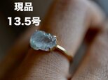 13 受注制作 13.5号 k18ゴールド 天然 氷種 天然 氷種 貔貅 翡翠 リング 指輪の画像