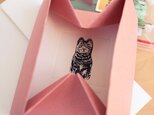 版画ゆうびん no.2“cat tin”（銅版画）の画像