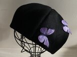 TOPI紫の蝶のウールベレー（58〜60）の画像