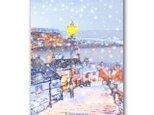 「自分を俯瞰する言葉が音になる」　ヨーロッパ　雪　冬　ほっこり癒しのイラストポストカード2枚組　No.1253の画像