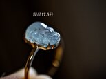 16 受注制作 17.5号 k18ゴールド 天然 氷種 天然 氷種 貔貅 翡翠 リング 指輪の画像
