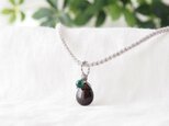 Black Pear Shaped Pendant（モリオン×マラカイト）の画像