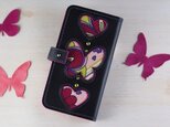 ［ちりめん×牛革］蝶々のiPhone5ケース(ピンク)の画像