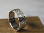 つや消し槌目 シルバーフラットリング 7.0mm幅 マットハンマー｜SILVER RING｜405の画像