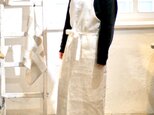 LINEN APRON c/#OFFWHITE リネンエプロン オフホワイトの画像