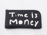 CowLeather LongWallet [time is money]（黒）18×9/財布/wl001timeの画像