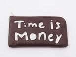 CowLeather LongWallet [time is money]（濃茶）18×9/財布/wl001time