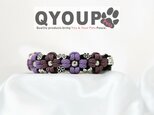 パラコード犬用首輪<小型犬用＞ Fleurs★petit Viola［フルール★プティ ビオラ］〈Ｓサイズ：25～28cm〉の画像