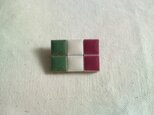 受注生産　イタリア国旗のブローチの画像