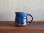 mug cup M（弓形）・青の画像