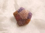 ビーズ刺繍randomブローチ　【purple】の画像