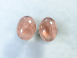 (1点もの)インカローズのスタッドピアス(8×6mm・チタンポスト)の画像