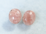 (1点もの)インカローズのスタッドピアス(9×7mm・チタンポスト)の画像