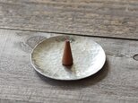 鎚目模様の豆皿 [　錫銀　]の画像