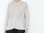 Pintuck band collar shirt / sky greyの画像