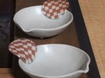 陶器 市松小鉢 ｈ107の画像