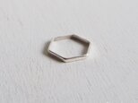 【受注制作】- Silver - Hexagonal Ring - thickの画像