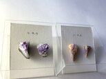 ほそみん様オーダー品　アメジスト、ボルダーオパールサージカルステンレスピアスの画像