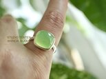 greenアップルのカルセドニー ringの画像