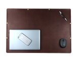 デスクマット（ダークブラウン） 本革 牛革 皮 レザー マウスパッド MacBook テーブル PC オフィス 学習机の画像