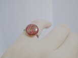 ヴィンテージパーツのピンキーリング（小豆色丸