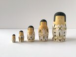 おかっぱマトリョーシカ（黒）の画像