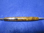 桑瘤　ブドウ杢　金襴杢　ガラスコート仕上げ　ノック式ワンピースボールペン