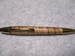 地杉瘤　トラ杢　ワックス仕上げ　回転式ロングパトリオットボールペン　の画像