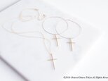 【14KGF】Long Necklace,Matt Gold Skinny Crossの画像