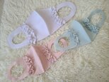 子供用　フリルが可愛い　フィットマスク　パールつきの画像