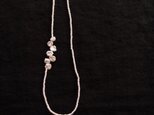 【K14gf・受注制作】パールロングネックレス／seed pearl × petit petal