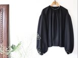 ★シルク100％　配色 ブラウス★一枚限定の画像