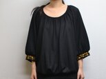 gathered top  (black-gold)
