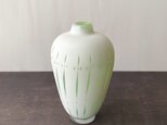 pattern vase　green slitsの画像