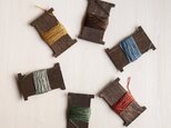 [受注制作] アンティーク風 糸巻　刺繍糸 手芸　木製　リボン レース 収納の画像