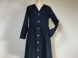 大島紬のワンピース     着物リメイク