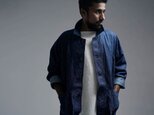 【wafu/Lサイズ】Linen Jacket リネンデニム ワークジャケット/ インディゴ h031c-ind3-Lの画像