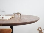 直径70cm/WALNUT無垢/カフェテーブル//リモートワーク/デスク/丸テーブル/ウォールナット/Round tableの画像